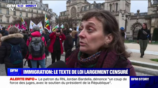 Loi immigration censurée par le Conseil constitutionnel: Ce que nous demandons, c'est le retrait entier de ce texte , indique Cybèle David (co-secrétaire nationale de Solidaires)