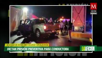 Dictan prisión preventiva a conductora que atropelló a aficionados de Rayados afuera del TSM