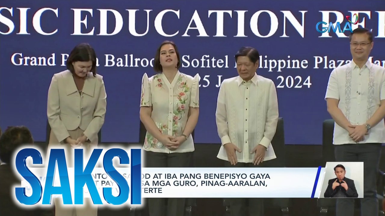 Umento sa sahod at iba pang benepisyo gaya ng OT pay para sa mga guro, pinag-aaralan, ayon kay VP Duterte | Saksi