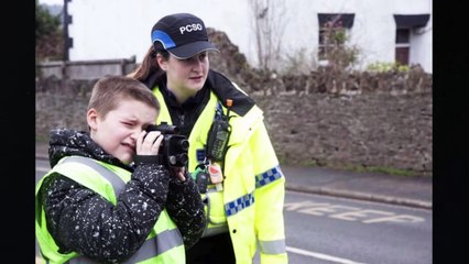 Forest Police join St White's School children for speed check in Cinderford