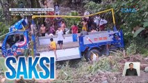 Truck at tricycle, magkahiwalay na nahulog sa mga bangin | Saksi