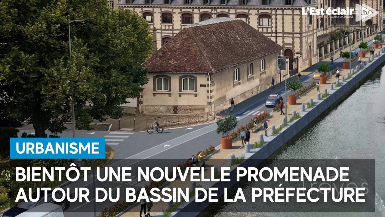 Bientôt une nouvelle promenade autour du bassin de la préfecture à Troyes
