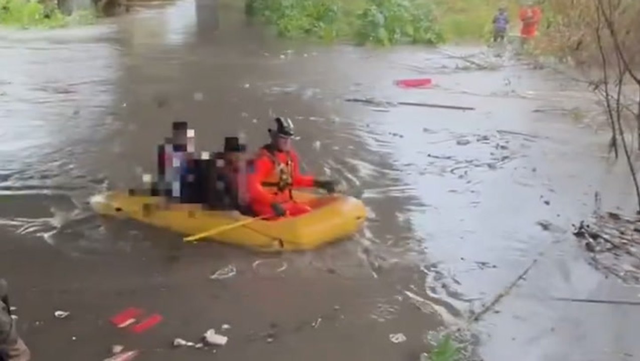 US border patrol rescues eight undocumented migrants from raging flood and arrests them