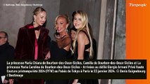 Fashion Week : Juliette Binoche cheveux ultra raides devant Glenn Glose et Gwyneth Paltrow pour Armani