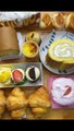 #19 Desserts mukbang/ASMR || Custard dessert set || towel roll crepe cakes, creamcake, triangle....