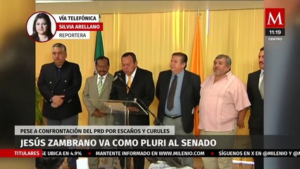 Zambrano va como pluri al Senado pese a confrontación del PRD por escaños