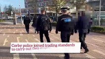 Trading standards officers search Corby shops