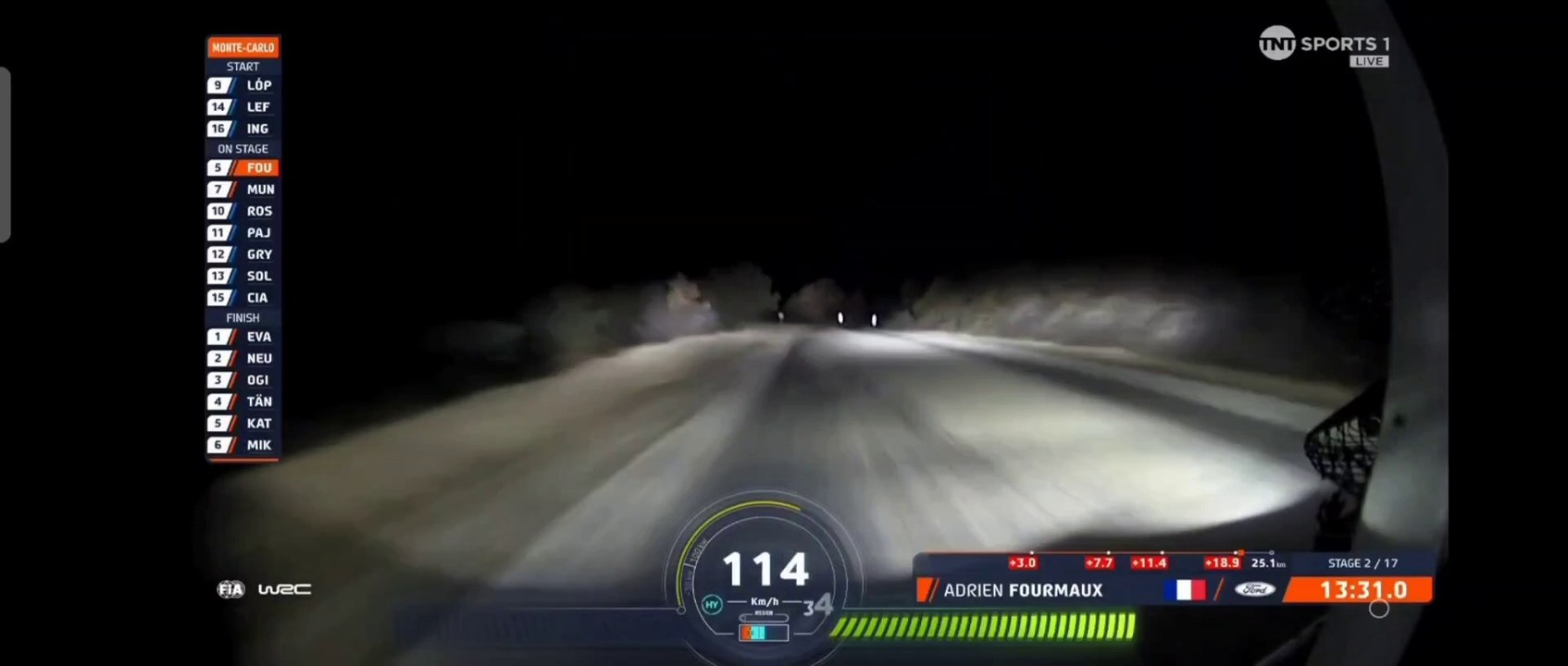 WRC Monte Carlo 2024 SS02 Fourmaux and Munster Front Onboards