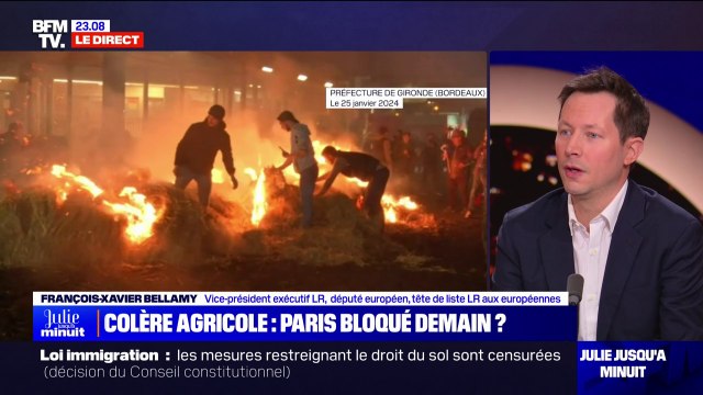 François-Xavier Bellamy (vice-président exécutif des Républicains): Ce qui est terrible, c'est qu'il ait fallu en arriver là pour qu'on se penche sur ce que vivent les agriculteurs