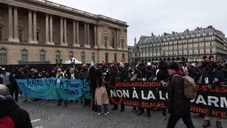 Loi immigration_ rassemblement à Paris avant la décision du Conseil constitutionnel _ AFP Images(360P)