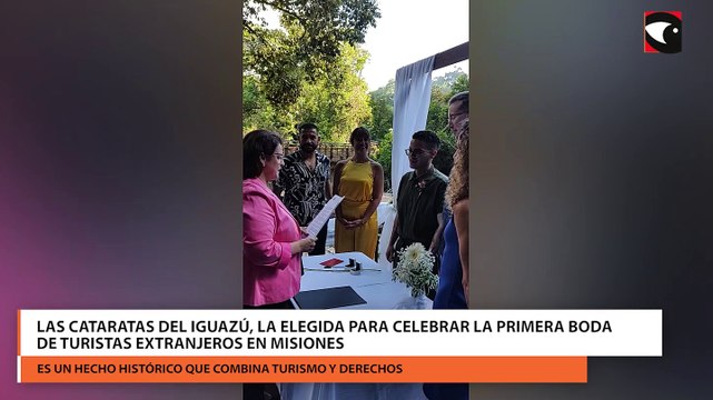 Las Cataratas del Iguazú, la elegida para celebrar la primera boda de turistas extranjeros en Misiones