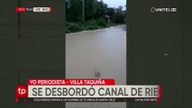 Cochabamba: Reportan el desborde de un canal de drenaje en Villa Taquiña