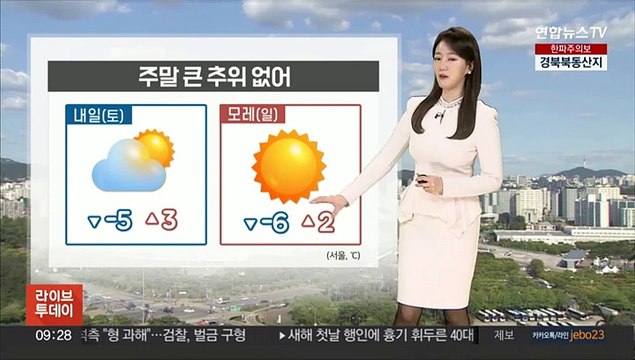 [날씨] 낮부터 한파 누그러져…주말 동안 큰 추위 없어