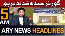 ARY News 5 AM Headlines 26th Jan 2024 | Governor Sindh Kamran Tessori in Action