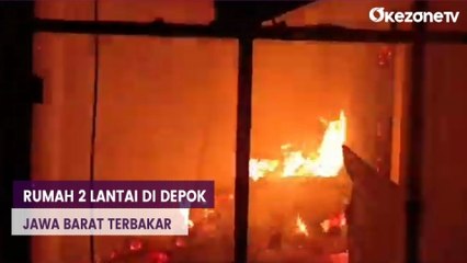 Rumah 2 Lantai yang Dihuni 5 Keluarga Terbakar di Depok, Jawa Barat