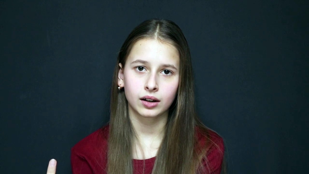 Russian girl talking