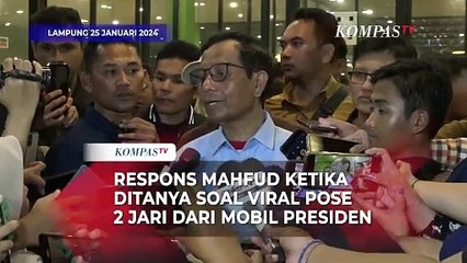 Respons Mahfud Ketika Ditanya soal Viral Pose 2 Jari dari Mobil Presiden