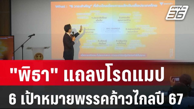 พิธา แถลงโรดแมป วาง 6 เป้าหมายพรรคก้าวไกลปี 67 | เที่ยงทันข่าว | 26 ม.ค. 67