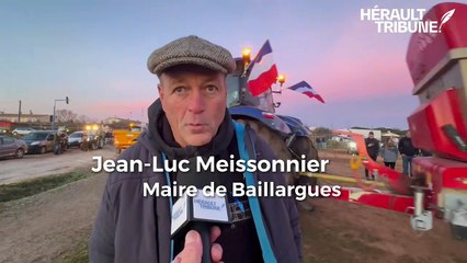 Interview de Jean-Luc Meissonnier, maire de Baillargues, lors de la manifestation du monde agricole