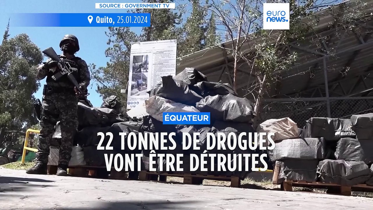 22 tonnes de cocaïne saisies en cours de destruction en Equateur