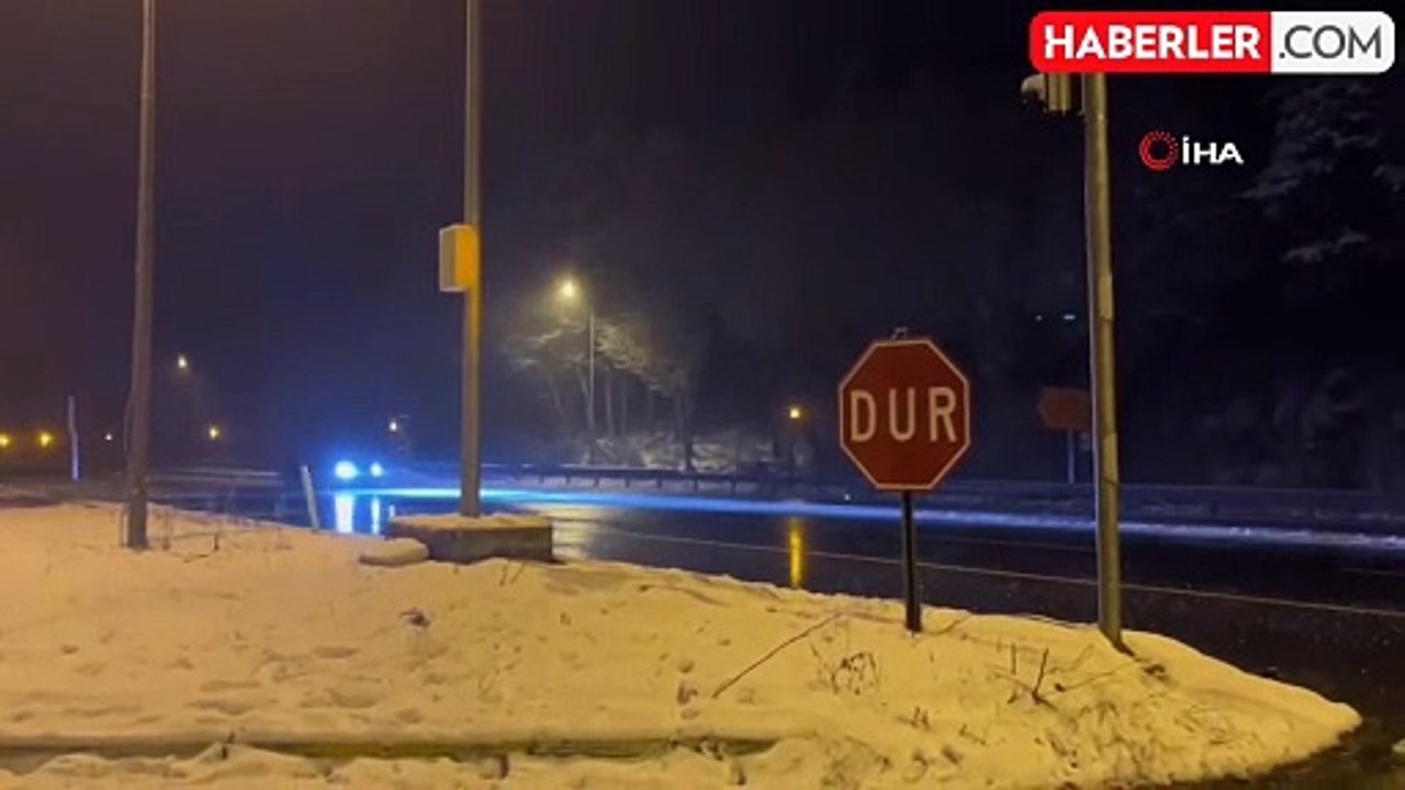 İstanbul Ankara yolunda kar yağışı! Karayolları çalışma başlattı