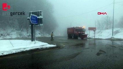 Bolu Dağı'nda sis etkili oldu