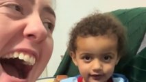 'He Smiled and Everything!' - Mom's unexpected singing leads to startling spill