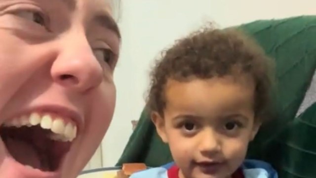'He Smiled and Everything!' - Mom's unexpected singing leads to startling spill