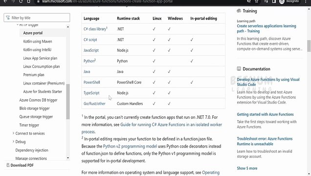 1 Overview on creating Azure functions with portal