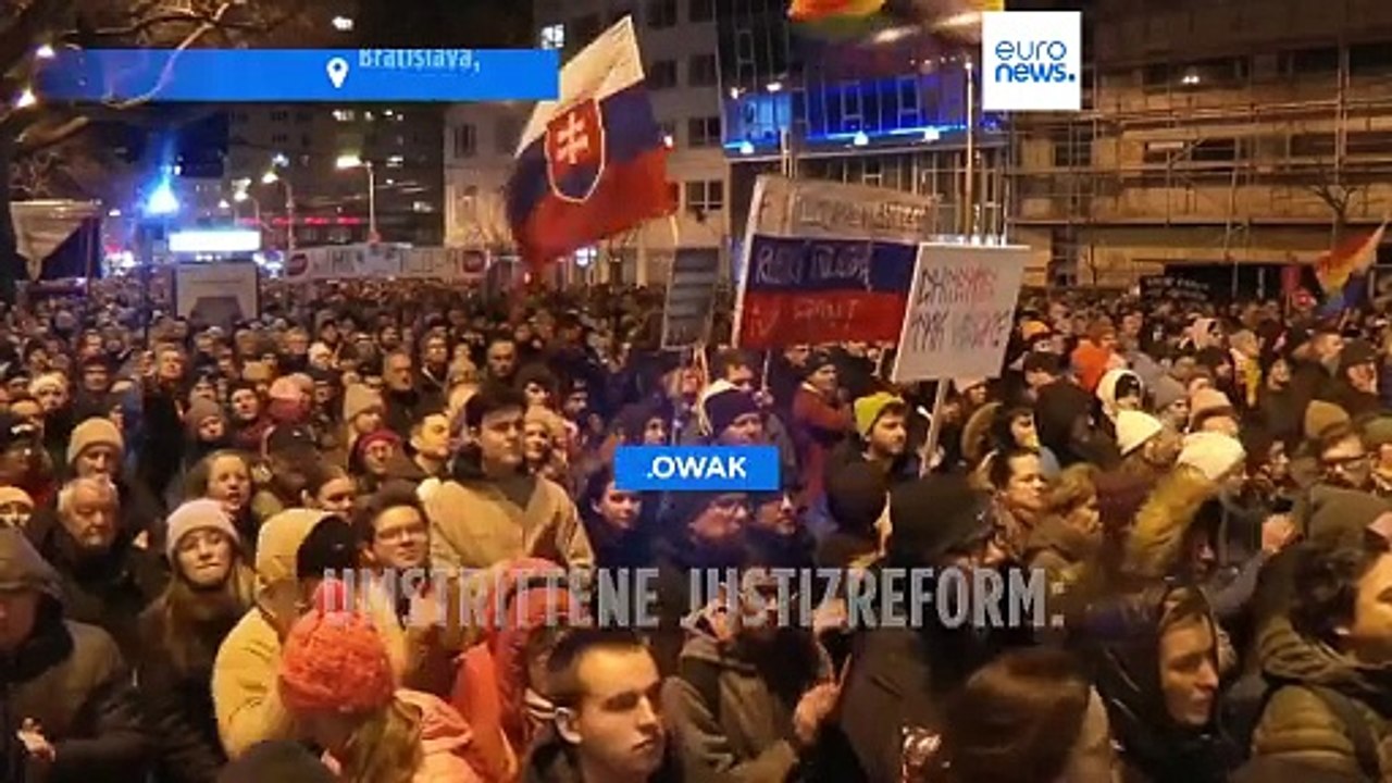 Umstrittene Justizreform: Proteste in der Slowakei gegen Regierung