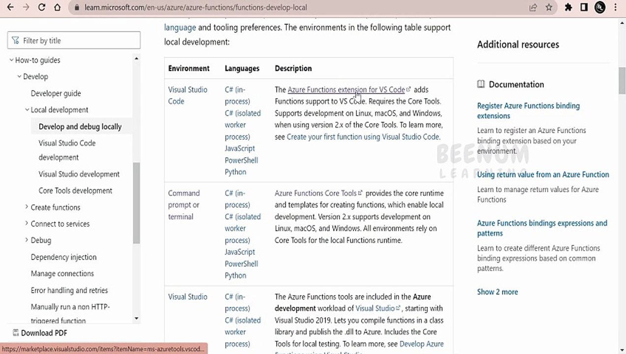 8 Develop function locally for Azure Function
