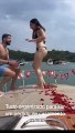 Noivo cai no mar durante pedido de casamento em SC