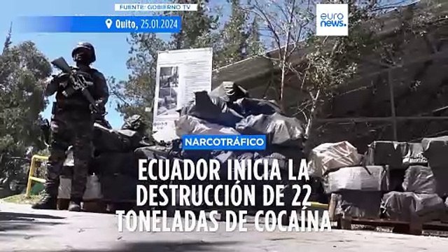 La Policía de Ecuador destruye el mayor alijo de cocaína de su historia: 21,5 toneladas