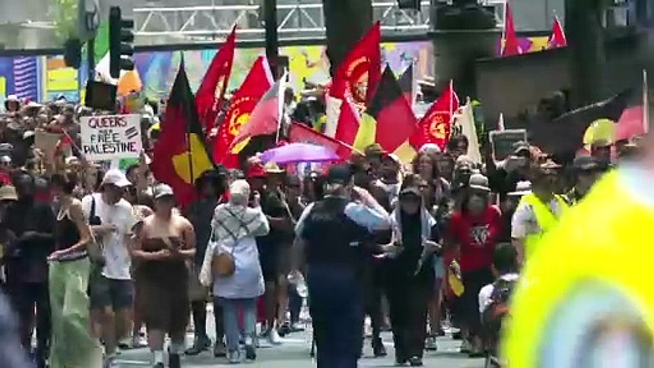 Nationalfeiertag in Australien von Protesten begleitet