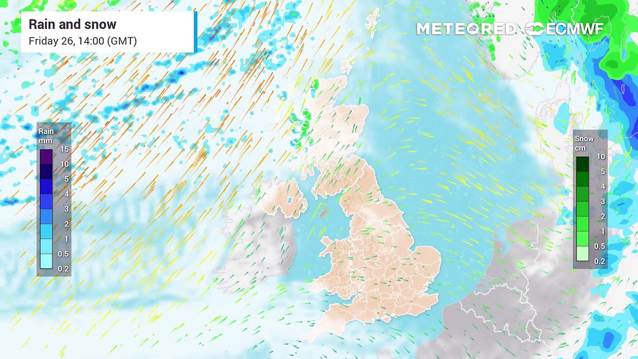 Weather map for the UK