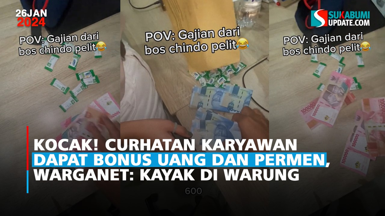 Kocak! Curhatan Karyawan Dapat Bonus Uang dan Permen, Warganet: Kayak di Warung