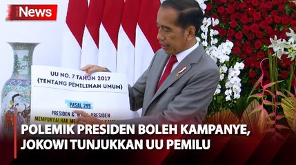 Sambil Tunjukkan UU Pemilu, Jokowi Sesalkan Polemik Presiden Boleh Memihak dan Kampanye