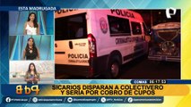 ¡Se salvó de milagro! Comas: sicarios disparan contra colectivero por presunto cobro de cupos