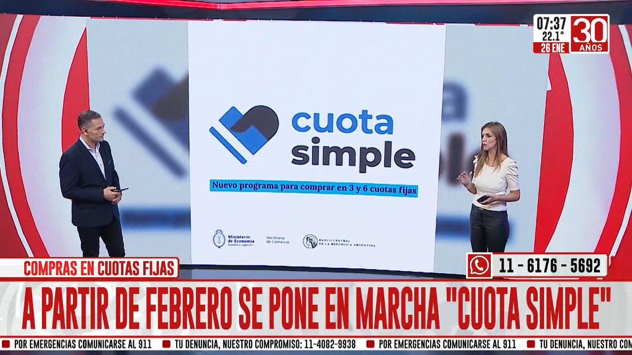Arranca "Cuota simple", el nuevo programa para pagar en cuotas fijas