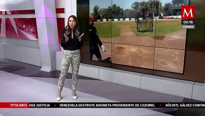 AMLO practica bateo con Randy Arozarena: “Lo voy a macanear”