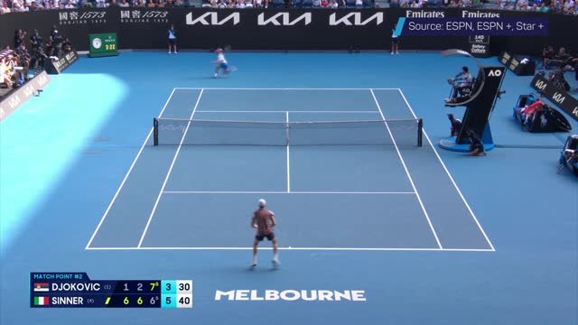 The moment Jannik Sinner beat Novak Djokovic