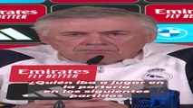 La cara de pocos amigos de Ancelotti cuando le preguntan por la portería