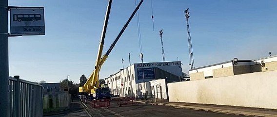 Elgin City floodlight repair