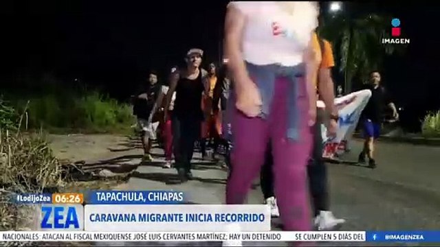 Nueva caravana migrante sale de Tapachula, Chiapas