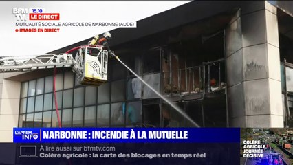 Narbonne: le bâtiment de la Mutualité sociale agricole incendié