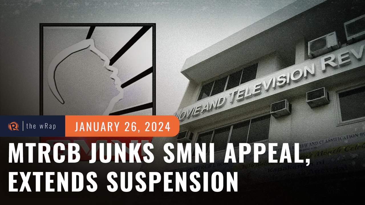 MTRCB junks SMNI appeal, stands by suspension of 2 shows