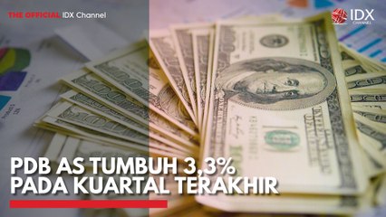 PDB AS Tumbuh 3,3% pada Kuartal Terakhir
