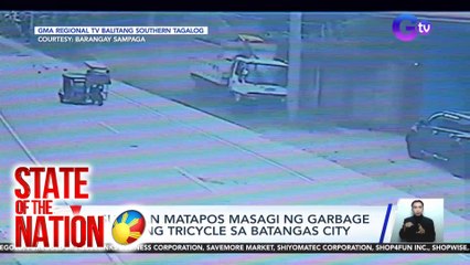 Apat sugatan matapos masagi ng garbage truck ang tricycle sa Batangas City | SONA
