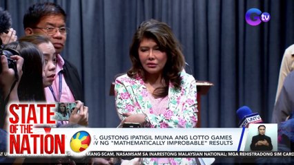 Sen. Marcos, gustong ipatigil muna ang Lotto games sa gitna raw ng "mathematically improbable" results | SONA