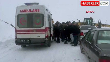 Sivas'a 45 kilometre uzaklıkta bir köy yakınlarında otobüs kazası: Çok sayıda yaralı var